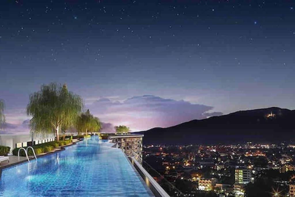 Astra Sky River无边泳池奢华温馨97㎡大三卧山景套房 Chiang Mai Dış mekan fotoğraf